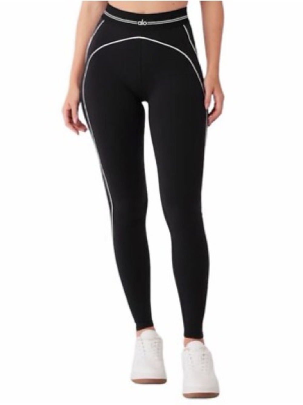 Alo Yoga Airbrush High-Waist Heart Throb Legging Black/White